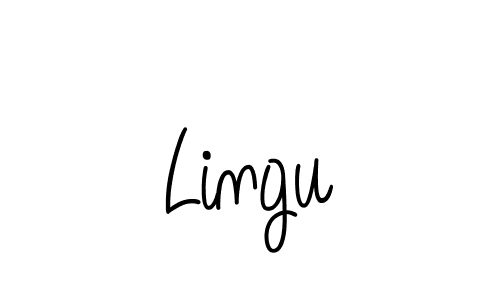 Lingu stylish signature style. Best Handwritten Sign (Angelique-Rose-font-FFP) for my name. Handwritten Signature Collection Ideas for my name Lingu. Lingu signature style 5 images and pictures png