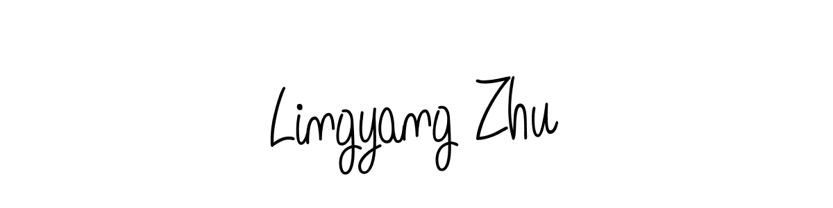 Design your own signature with our free online signature maker. With this signature software, you can create a handwritten (Angelique-Rose-font-FFP) signature for name Lingyang Zhu. Lingyang Zhu signature style 5 images and pictures png