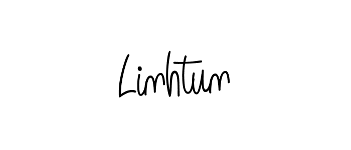 You should practise on your own different ways (Angelique-Rose-font-FFP) to write your name (Linhtun) in signature. don't let someone else do it for you. Linhtun signature style 5 images and pictures png