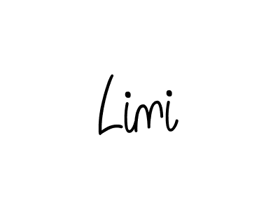 Use a signature maker to create a handwritten signature online. With this signature software, you can design (Angelique-Rose-font-FFP) your own signature for name Lini. Lini signature style 5 images and pictures png