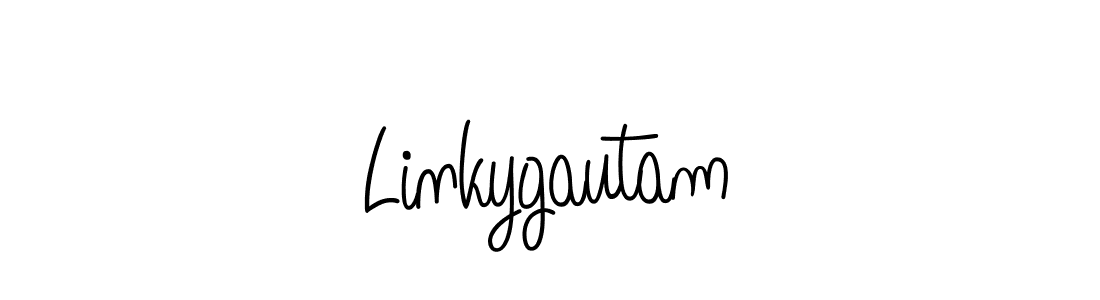 Make a beautiful signature design for name Linkygautam. With this signature (Angelique-Rose-font-FFP) style, you can create a handwritten signature for free. Linkygautam signature style 5 images and pictures png