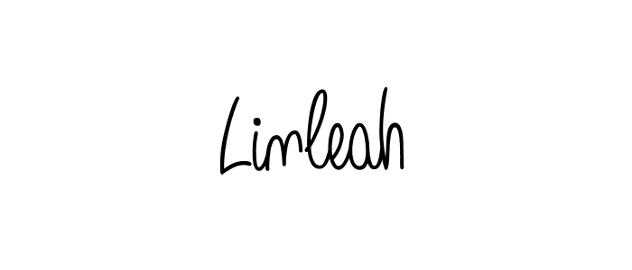 How to make Linleah name signature. Use Angelique-Rose-font-FFP style for creating short signs online. This is the latest handwritten sign. Linleah signature style 5 images and pictures png