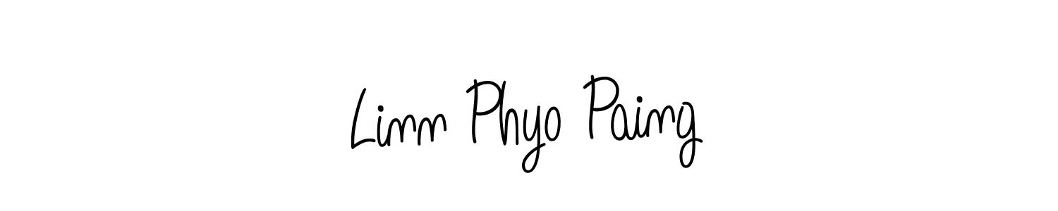 Make a beautiful signature design for name Linn Phyo Paing. With this signature (Angelique-Rose-font-FFP) style, you can create a handwritten signature for free. Linn Phyo Paing signature style 5 images and pictures png