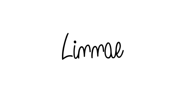 You should practise on your own different ways (Angelique-Rose-font-FFP) to write your name (Linnae) in signature. don't let someone else do it for you. Linnae signature style 5 images and pictures png