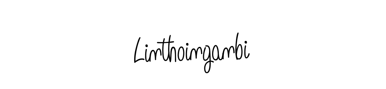 Linthoinganbi stylish signature style. Best Handwritten Sign (Angelique-Rose-font-FFP) for my name. Handwritten Signature Collection Ideas for my name Linthoinganbi. Linthoinganbi signature style 5 images and pictures png