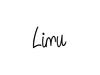 You should practise on your own different ways (Angelique-Rose-font-FFP) to write your name (Linu) in signature. don't let someone else do it for you. Linu signature style 5 images and pictures png