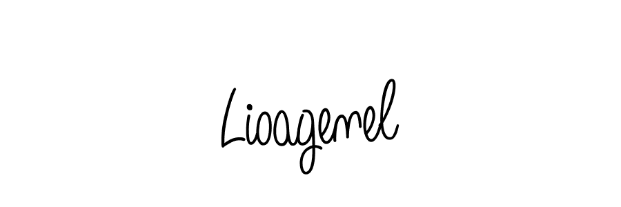 How to make Lioagenel name signature. Use Angelique-Rose-font-FFP style for creating short signs online. This is the latest handwritten sign. Lioagenel signature style 5 images and pictures png