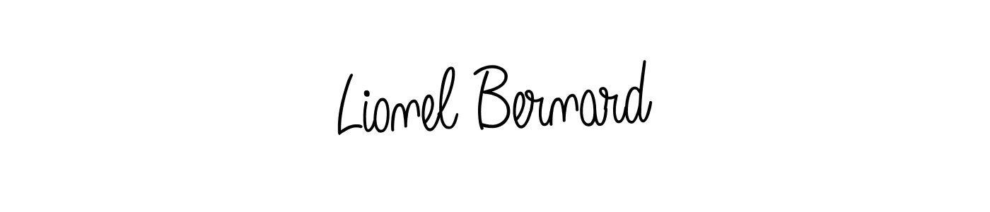 You should practise on your own different ways (Angelique-Rose-font-FFP) to write your name (Lionel Bernard) in signature. don't let someone else do it for you. Lionel Bernard signature style 5 images and pictures png