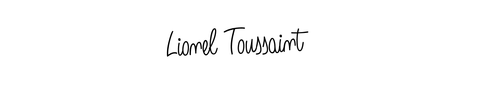 Lionel Toussaint stylish signature style. Best Handwritten Sign (Angelique-Rose-font-FFP) for my name. Handwritten Signature Collection Ideas for my name Lionel Toussaint. Lionel Toussaint signature style 5 images and pictures png