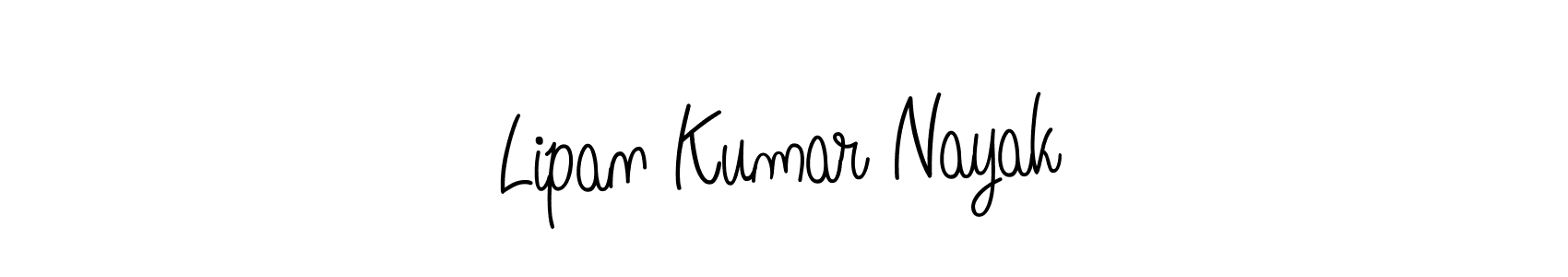 The best way (Angelique-Rose-font-FFP) to make a short signature is to pick only two or three words in your name. The name Lipan Kumar Nayak include a total of six letters. For converting this name. Lipan Kumar Nayak signature style 5 images and pictures png