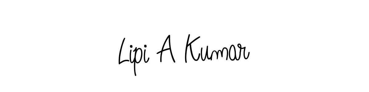 Make a beautiful signature design for name Lipi A Kumar. With this signature (Angelique-Rose-font-FFP) style, you can create a handwritten signature for free. Lipi A Kumar signature style 5 images and pictures png