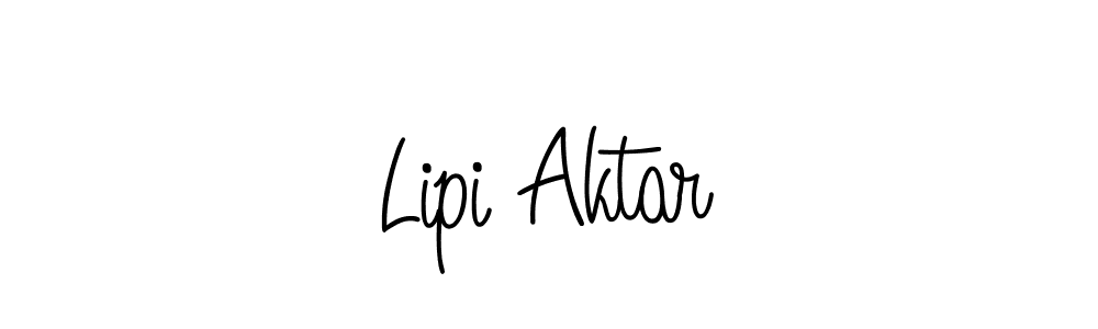 Make a beautiful signature design for name Lipi Aktar. With this signature (Angelique-Rose-font-FFP) style, you can create a handwritten signature for free. Lipi Aktar signature style 5 images and pictures png
