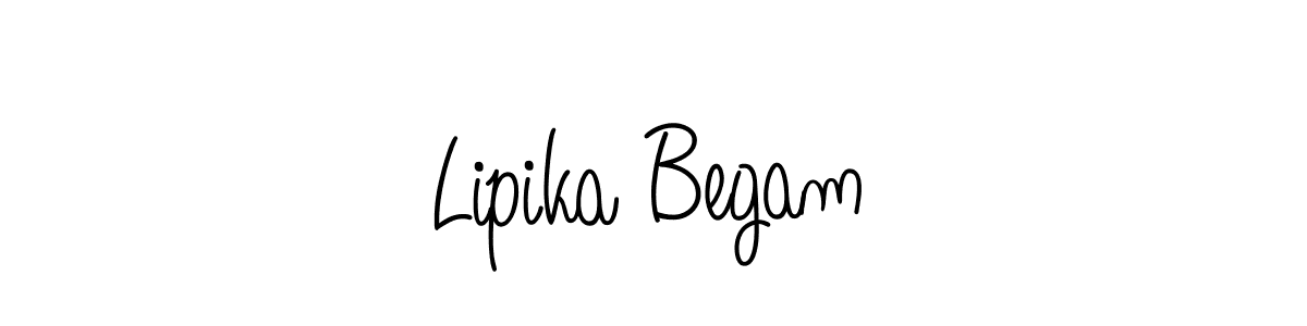 Lipika Begam stylish signature style. Best Handwritten Sign (Angelique-Rose-font-FFP) for my name. Handwritten Signature Collection Ideas for my name Lipika Begam. Lipika Begam signature style 5 images and pictures png