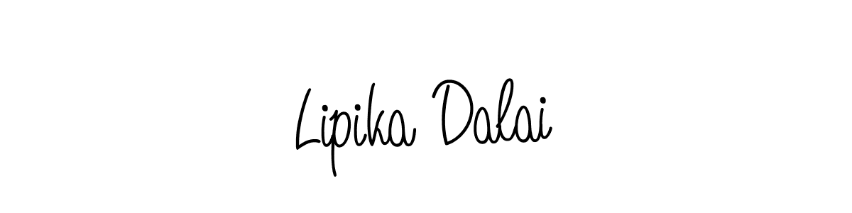 You should practise on your own different ways (Angelique-Rose-font-FFP) to write your name (Lipika Dalai) in signature. don't let someone else do it for you. Lipika Dalai signature style 5 images and pictures png