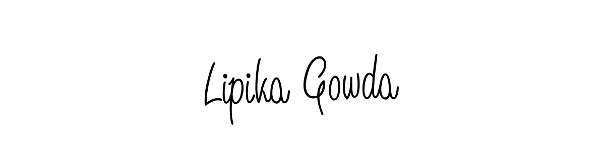 Create a beautiful signature design for name Lipika Gowda. With this signature (Angelique-Rose-font-FFP) fonts, you can make a handwritten signature for free. Lipika Gowda signature style 5 images and pictures png