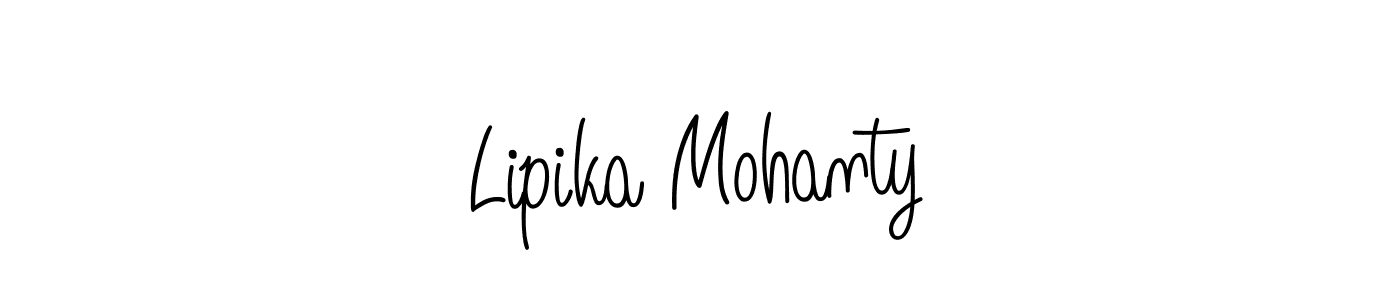 Lipika Mohanty stylish signature style. Best Handwritten Sign (Angelique-Rose-font-FFP) for my name. Handwritten Signature Collection Ideas for my name Lipika Mohanty. Lipika Mohanty signature style 5 images and pictures png