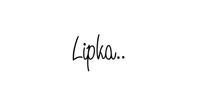 Use a signature maker to create a handwritten signature online. With this signature software, you can design (Angelique-Rose-font-FFP) your own signature for name Lipka... Lipka.. signature style 5 images and pictures png