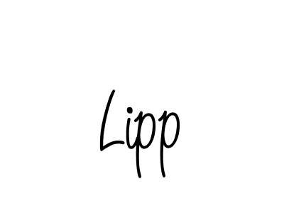 You should practise on your own different ways (Angelique-Rose-font-FFP) to write your name (Lipp) in signature. don't let someone else do it for you. Lipp signature style 5 images and pictures png