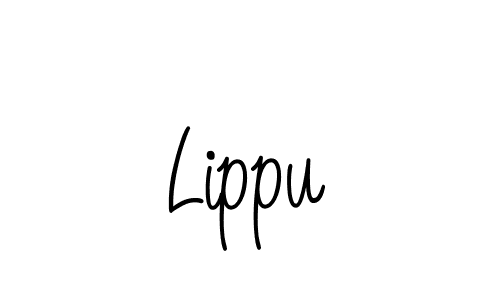 Make a beautiful signature design for name Lippu. With this signature (Angelique-Rose-font-FFP) style, you can create a handwritten signature for free. Lippu signature style 5 images and pictures png