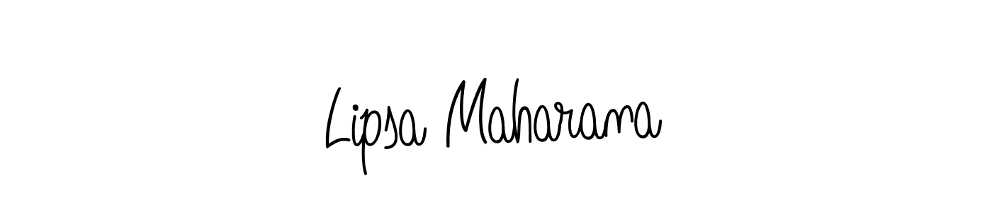 Make a beautiful signature design for name Lipsa Maharana. With this signature (Angelique-Rose-font-FFP) style, you can create a handwritten signature for free. Lipsa Maharana signature style 5 images and pictures png