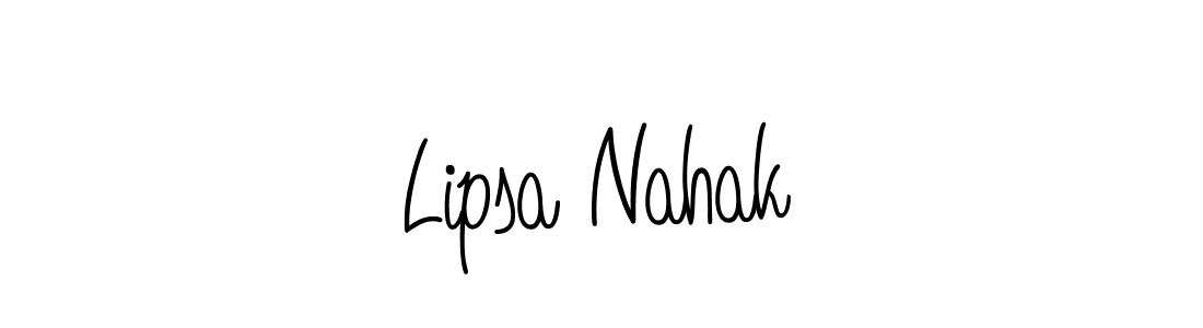 The best way (Angelique-Rose-font-FFP) to make a short signature is to pick only two or three words in your name. The name Lipsa Nahak include a total of six letters. For converting this name. Lipsa Nahak signature style 5 images and pictures png