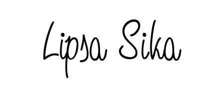 Create your official email sign-off with Lipsa Sika name in Angelique-Rose-font-FFP style. Crisp, clean, and perfectly legible across all screens. Lipsa Sika signature style 5 images and pictures png