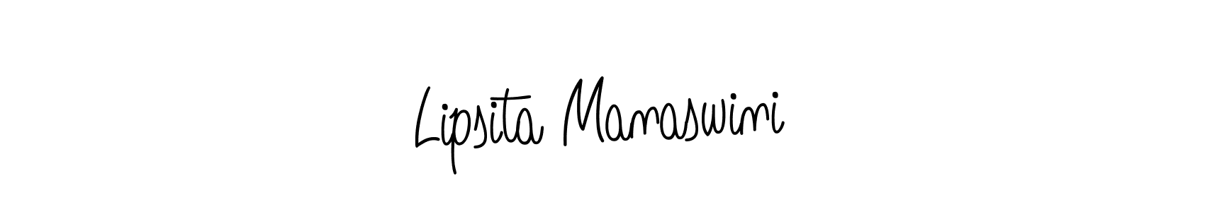 Create a beautiful signature design for name Lipsita Manaswini. With this signature (Angelique-Rose-font-FFP) fonts, you can make a handwritten signature for free. Lipsita Manaswini signature style 5 images and pictures png