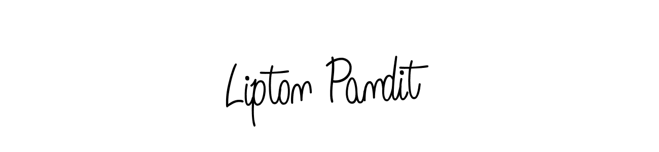 Use a signature maker to create a handwritten signature online. With this signature software, you can design (Angelique-Rose-font-FFP) your own signature for name Lipton Pandit. Lipton Pandit signature style 5 images and pictures png