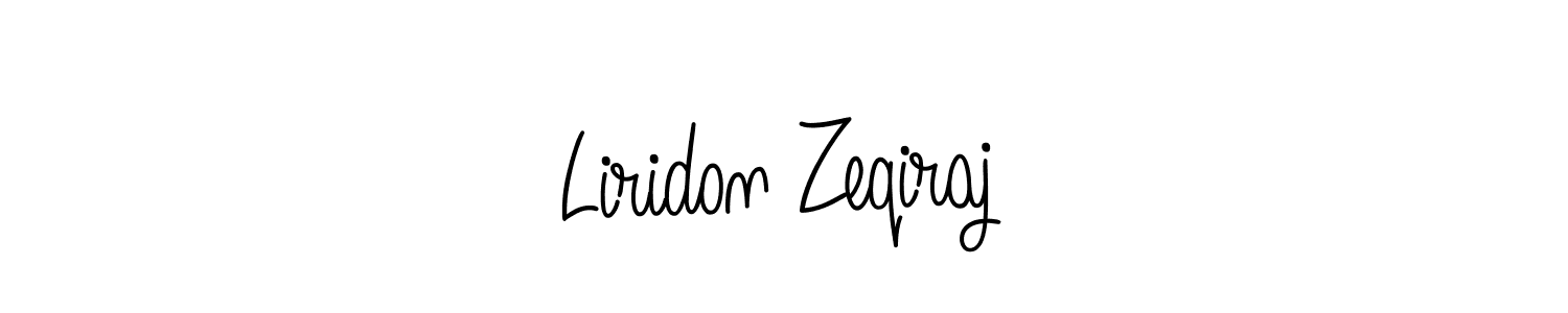 Make a beautiful signature design for name Liridon Zeqiraj. With this signature (Angelique-Rose-font-FFP) style, you can create a handwritten signature for free. Liridon Zeqiraj signature style 5 images and pictures png