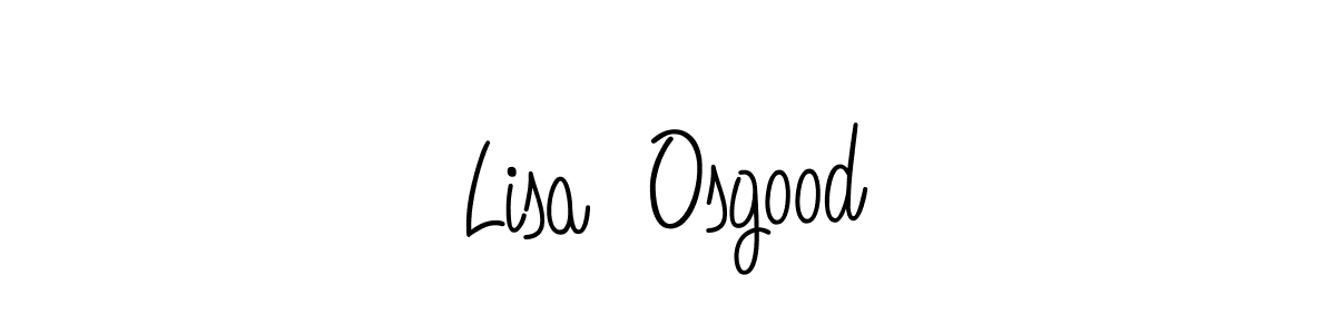 Make a beautiful signature design for name Lisa  Osgood. With this signature (Angelique-Rose-font-FFP) style, you can create a handwritten signature for free. Lisa  Osgood signature style 5 images and pictures png