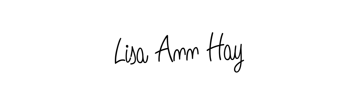 Use a signature maker to create a handwritten signature online. With this signature software, you can design (Angelique-Rose-font-FFP) your own signature for name Lisa Ann Hay. Lisa Ann Hay signature style 5 images and pictures png