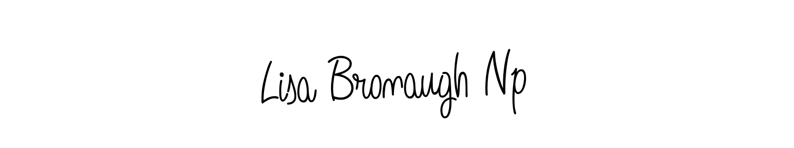 Use a signature maker to create a handwritten signature online. With this signature software, you can design (Angelique-Rose-font-FFP) your own signature for name Lisa Bronaugh Np. Lisa Bronaugh Np signature style 5 images and pictures png