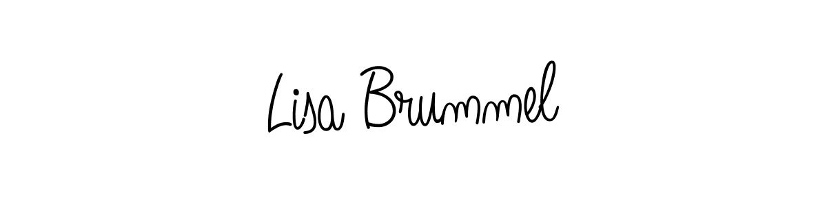 You should practise on your own different ways (Angelique-Rose-font-FFP) to write your name (Lisa Brummel) in signature. don't let someone else do it for you. Lisa Brummel signature style 5 images and pictures png