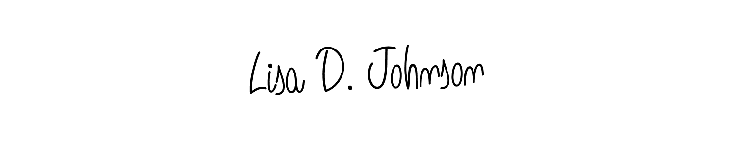 The best way (Angelique-Rose-font-FFP) to make a short signature is to pick only two or three words in your name. The name Lisa D. Johnson include a total of six letters. For converting this name. Lisa D. Johnson signature style 5 images and pictures png