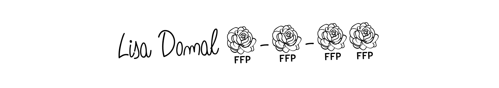 You should practise on your own different ways (Angelique-Rose-font-FFP) to write your name (Lisa Domal 3-5-24) in signature. don't let someone else do it for you. Lisa Domal 3-5-24 signature style 5 images and pictures png