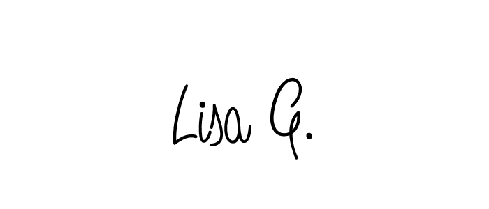 Similarly Angelique-Rose-font-FFP is the best handwritten signature design. Signature creator online .You can use it as an online autograph creator for name Lisa G.. Lisa G. signature style 5 images and pictures png