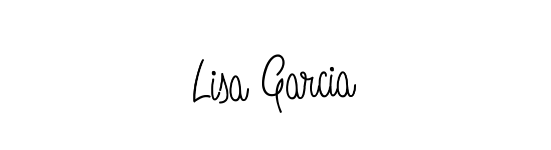 You should practise on your own different ways (Angelique-Rose-font-FFP) to write your name (Lisa Garcia) in signature. don't let someone else do it for you. Lisa Garcia signature style 5 images and pictures png