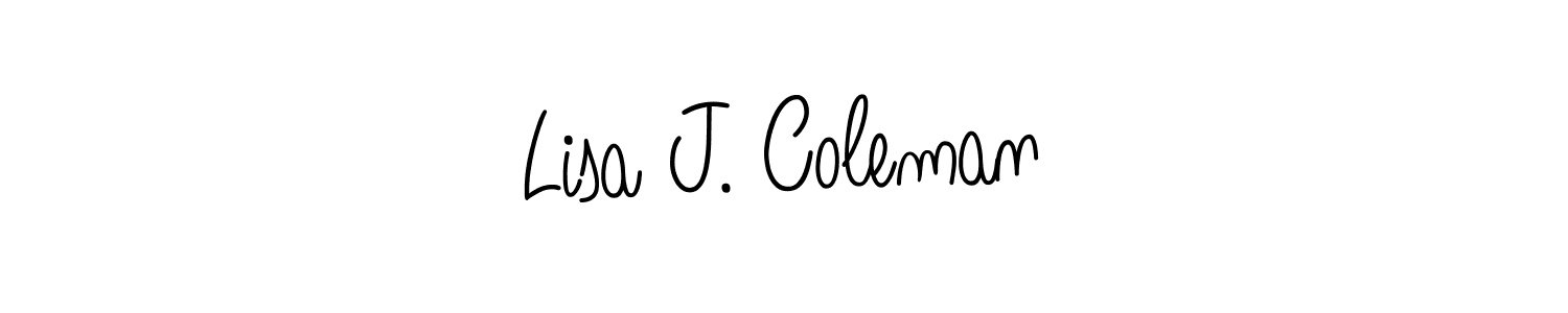 You should practise on your own different ways (Angelique-Rose-font-FFP) to write your name (Lisa J. Coleman) in signature. don't let someone else do it for you. Lisa J. Coleman signature style 5 images and pictures png