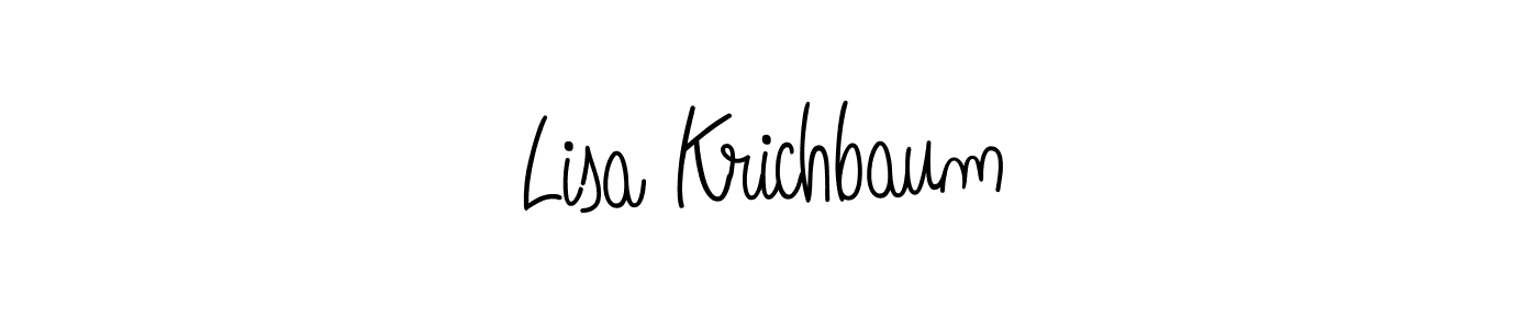 You should practise on your own different ways (Angelique-Rose-font-FFP) to write your name (Lisa Krichbaum) in signature. don't let someone else do it for you. Lisa Krichbaum signature style 5 images and pictures png