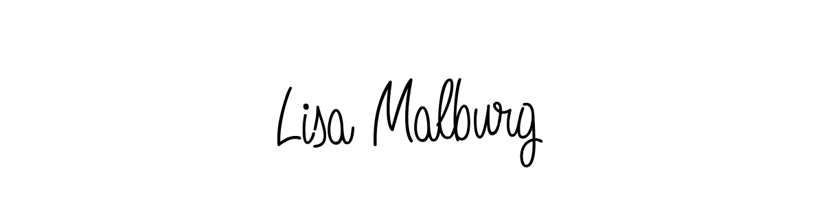 You should practise on your own different ways (Angelique-Rose-font-FFP) to write your name (Lisa Malburg) in signature. don't let someone else do it for you. Lisa Malburg signature style 5 images and pictures png