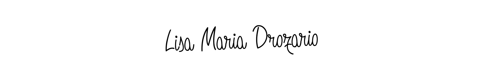 Design your own signature with our free online signature maker. With this signature software, you can create a handwritten (Angelique-Rose-font-FFP) signature for name Lisa Maria Drozario. Lisa Maria Drozario signature style 5 images and pictures png