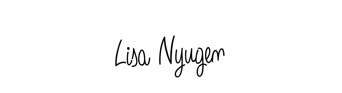 Best and Professional Signature Style for Lisa Nyugen. Angelique-Rose-font-FFP Best Signature Style Collection. Lisa Nyugen signature style 5 images and pictures png