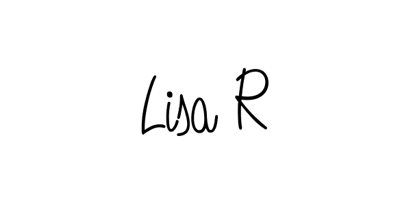 if you are searching for the best signature style for your name Lisa R. so please give up your signature search. here we have designed multiple signature styles  using Angelique-Rose-font-FFP. Lisa R signature style 5 images and pictures png
