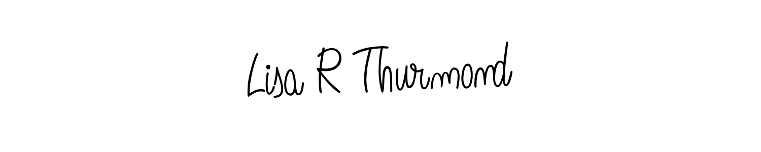 Lisa R Thurmond stylish signature style. Best Handwritten Sign (Angelique-Rose-font-FFP) for my name. Handwritten Signature Collection Ideas for my name Lisa R Thurmond. Lisa R Thurmond signature style 5 images and pictures png