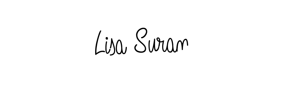How to make Lisa Suran name signature. Use Angelique-Rose-font-FFP style for creating short signs online. This is the latest handwritten sign. Lisa Suran signature style 5 images and pictures png