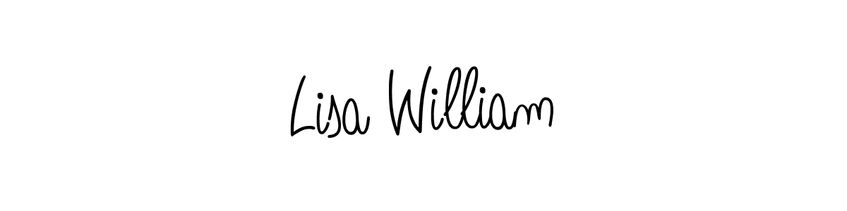 Lisa William stylish signature style. Best Handwritten Sign (Angelique-Rose-font-FFP) for my name. Handwritten Signature Collection Ideas for my name Lisa William. Lisa William signature style 5 images and pictures png