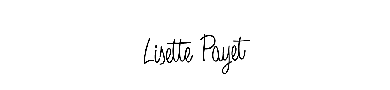 The best way (Angelique-Rose-font-FFP) to make a short signature is to pick only two or three words in your name. The name Lisette Payet include a total of six letters. For converting this name. Lisette Payet signature style 5 images and pictures png