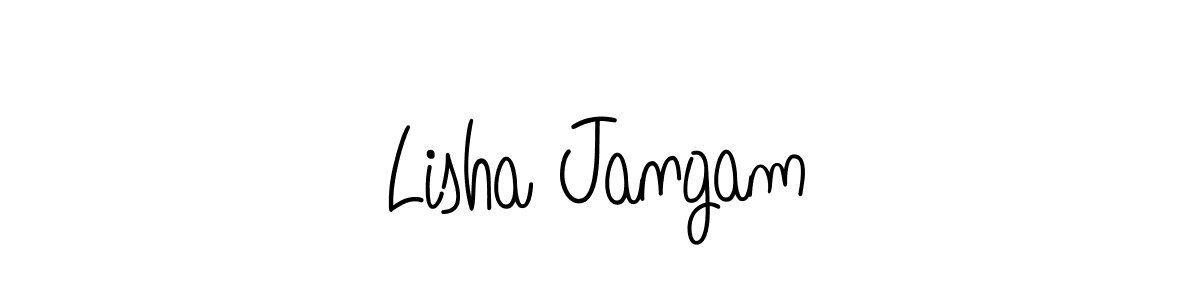 How to Draw Lisha Jangam signature style? Angelique-Rose-font-FFP is a latest design signature styles for name Lisha Jangam. Lisha Jangam signature style 5 images and pictures png