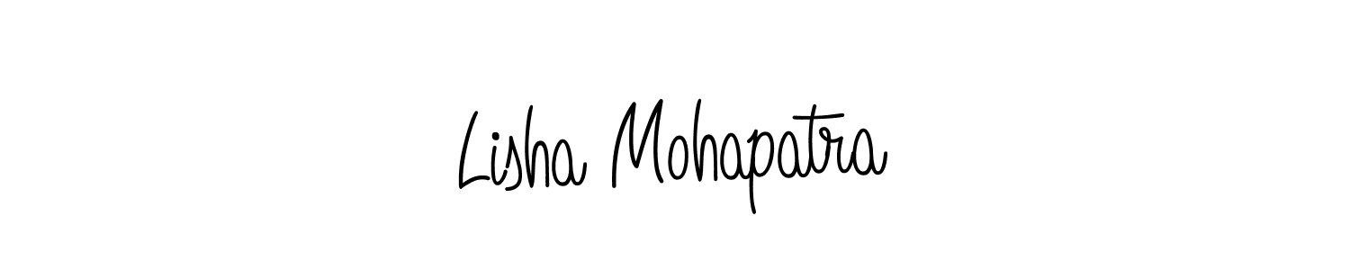 if you are searching for the best signature style for your name Lisha Mohapatra. so please give up your signature search. here we have designed multiple signature styles  using Angelique-Rose-font-FFP. Lisha Mohapatra signature style 5 images and pictures png