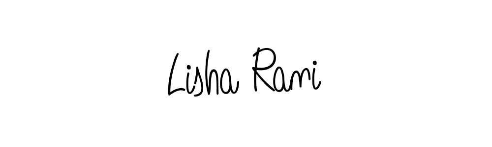 How to make Lisha Rani name signature. Use Angelique-Rose-font-FFP style for creating short signs online. This is the latest handwritten sign. Lisha Rani signature style 5 images and pictures png